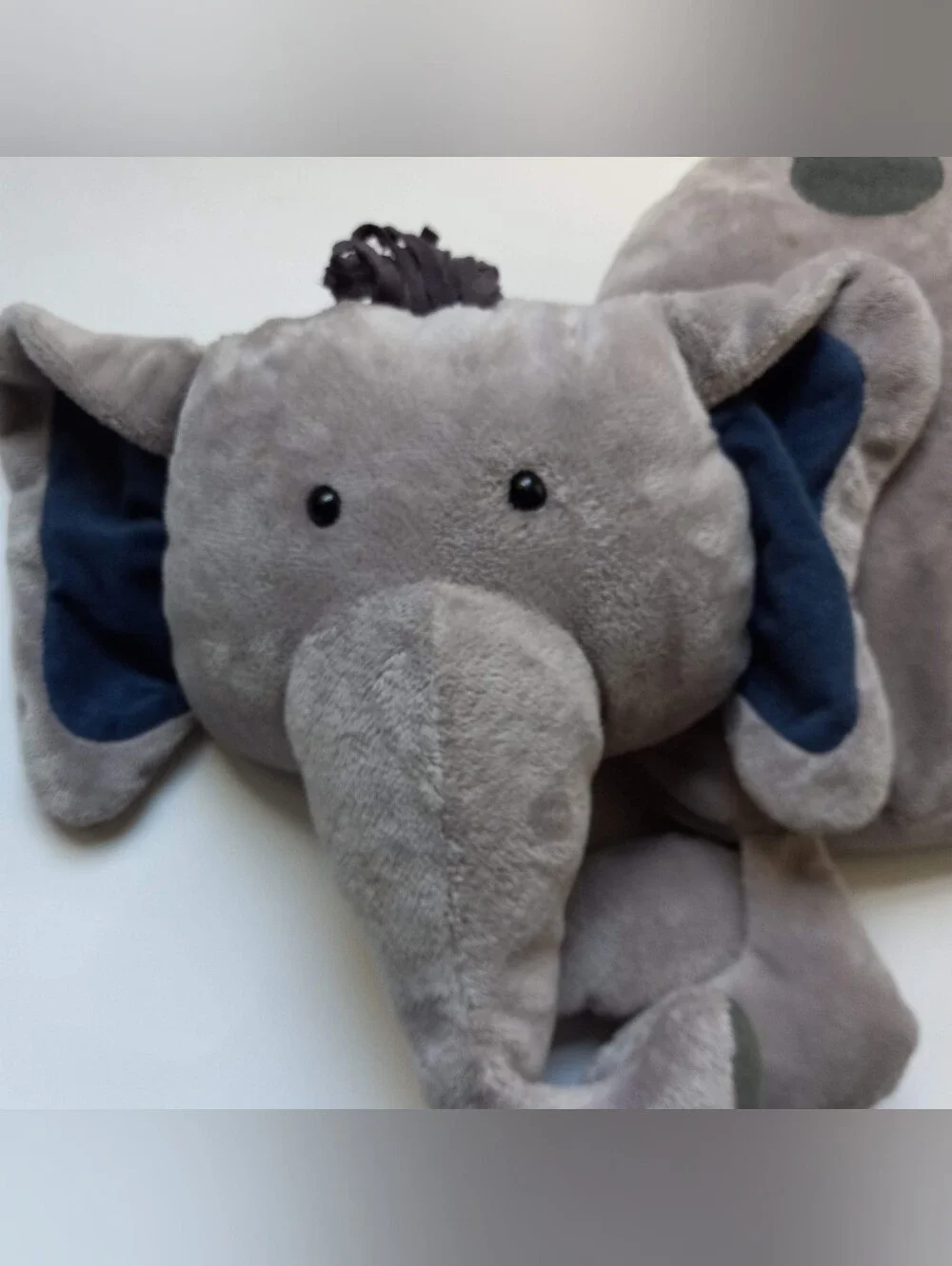 Jellycat Cushkin Elephant Plush Stuffed Animal Gray Polka Dot Retired FLAW